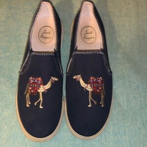 Jack Rogers Navy Embroidered Slip-On Sneakers